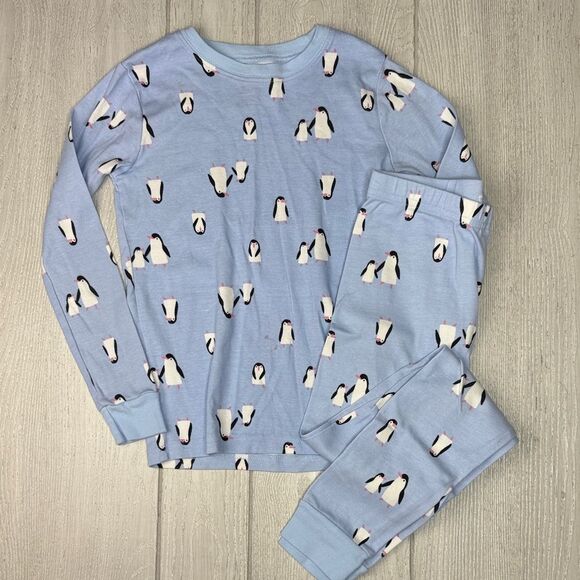 Carter’s pajamas size 10, 2 pieces long sleeves / pants - penguins - Picture 1 of 5